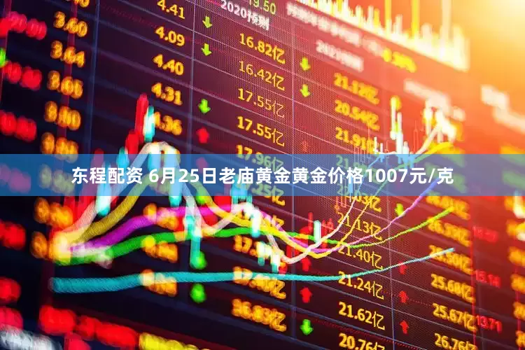 东程配资 6月25日老庙黄金黄金价格1007元/克